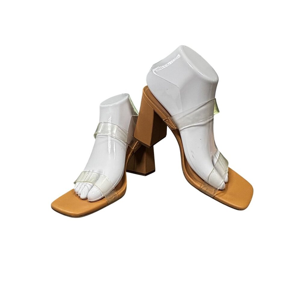 Transparent Strap Block Heeled Sandals Size 8 By A New Day